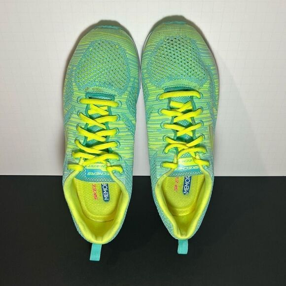 Womens SKECHERS Skech-Air Infinity Wild Card Aqua Blue Sneakers / Size 9.5 - Picture 5 of 9